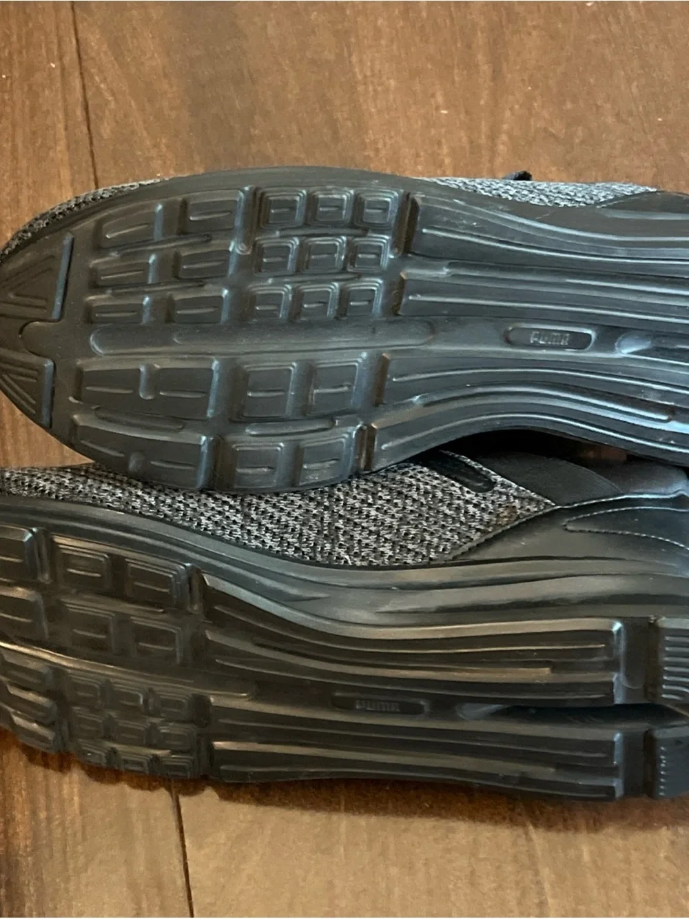 Puma Black and Gray Sneaker Interior Label Detail